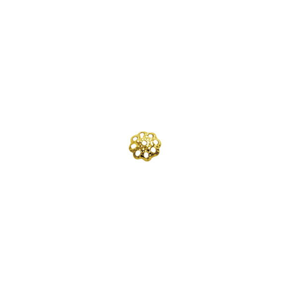 エルベール/花座5mm 約6個 ゴールド/BJ-371G【07】【取寄】[3袋] 手芸用品 アクセサリー アクセサリーパーツ 手作り 材料