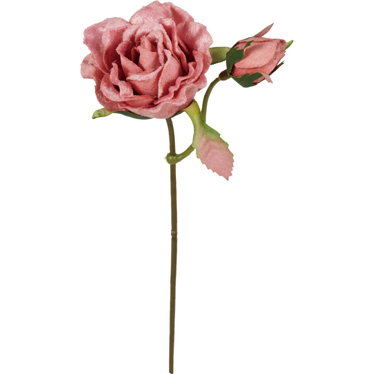 YDM/ミニベルベットローズピック ピンク/FA -7321-P 造花（アーティフィシャルフラワー） 造花 花材「は行」 バラ