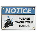 _g/ENAMELED NOTICE SIGN WASH YOUR HANDS/H20-0144WHy07zyz X܃fBXvCEX X܊ŔEv[g ̑