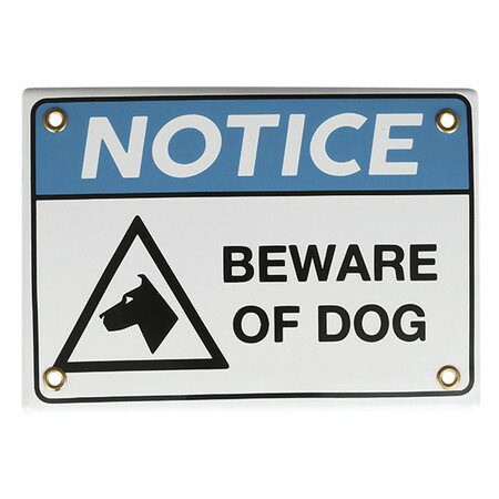 ダルトン/ENAMELED NOTICE SIGN BEWARE OF DOG/H20-0144BD【07】【取寄】 店舗ディスプレイ・店内装飾 店舗看板・プレート その他