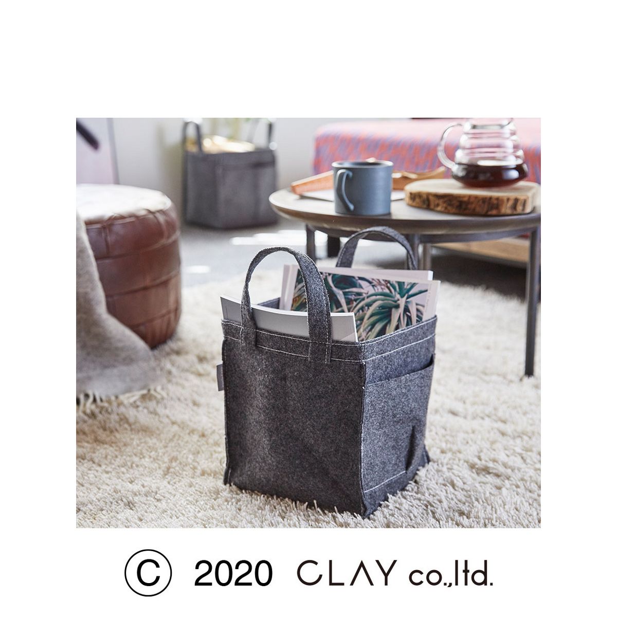 クレイ/Re:pot 27L18W17H GRAY/980-008-811【01】【取寄】 花器、リース 花器・花瓶 その他花器