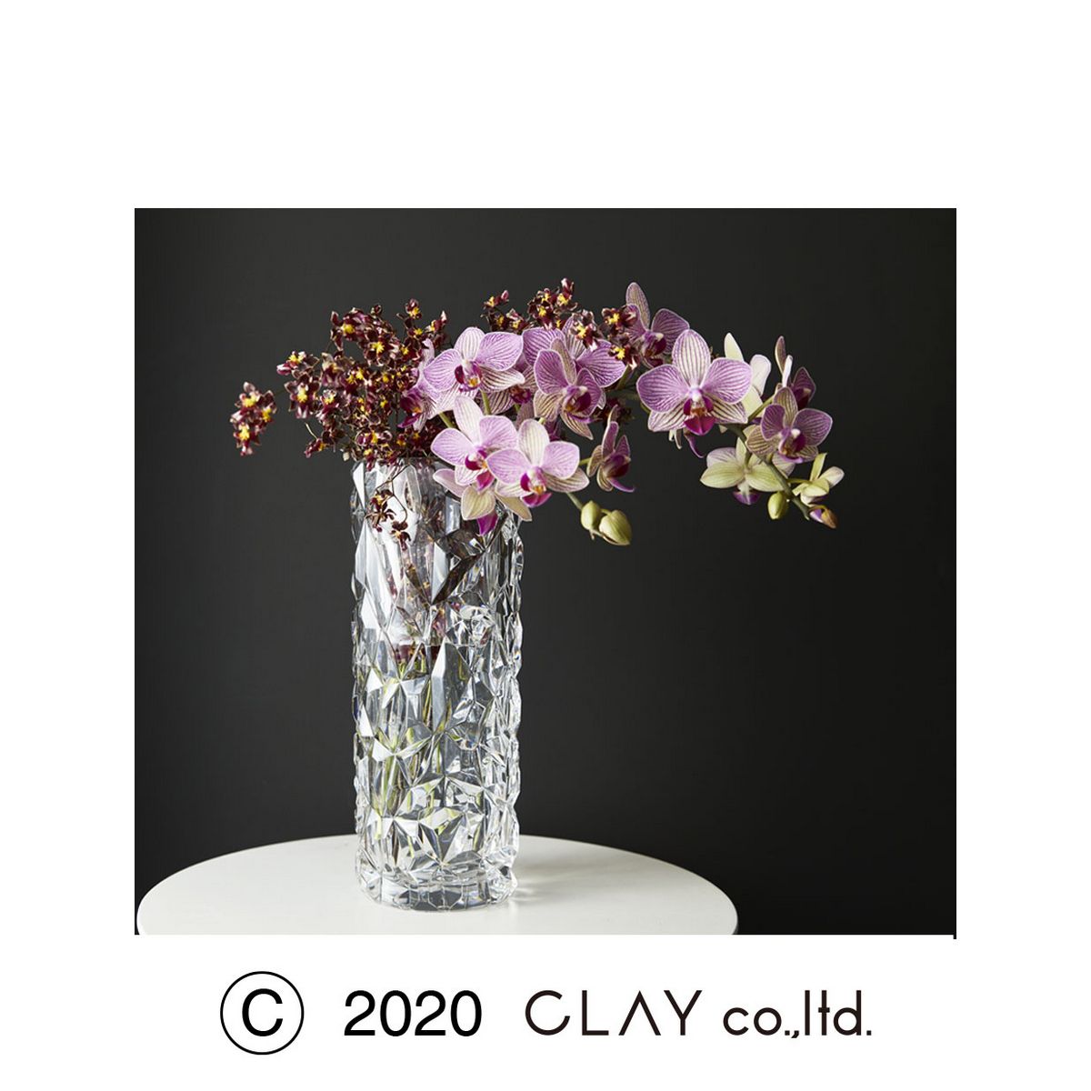 クレイ/PC glitter 12φ30H CLEAR/935-075-000【01】【取寄】 花器、リース 花器・花瓶 ポリカーボネイト