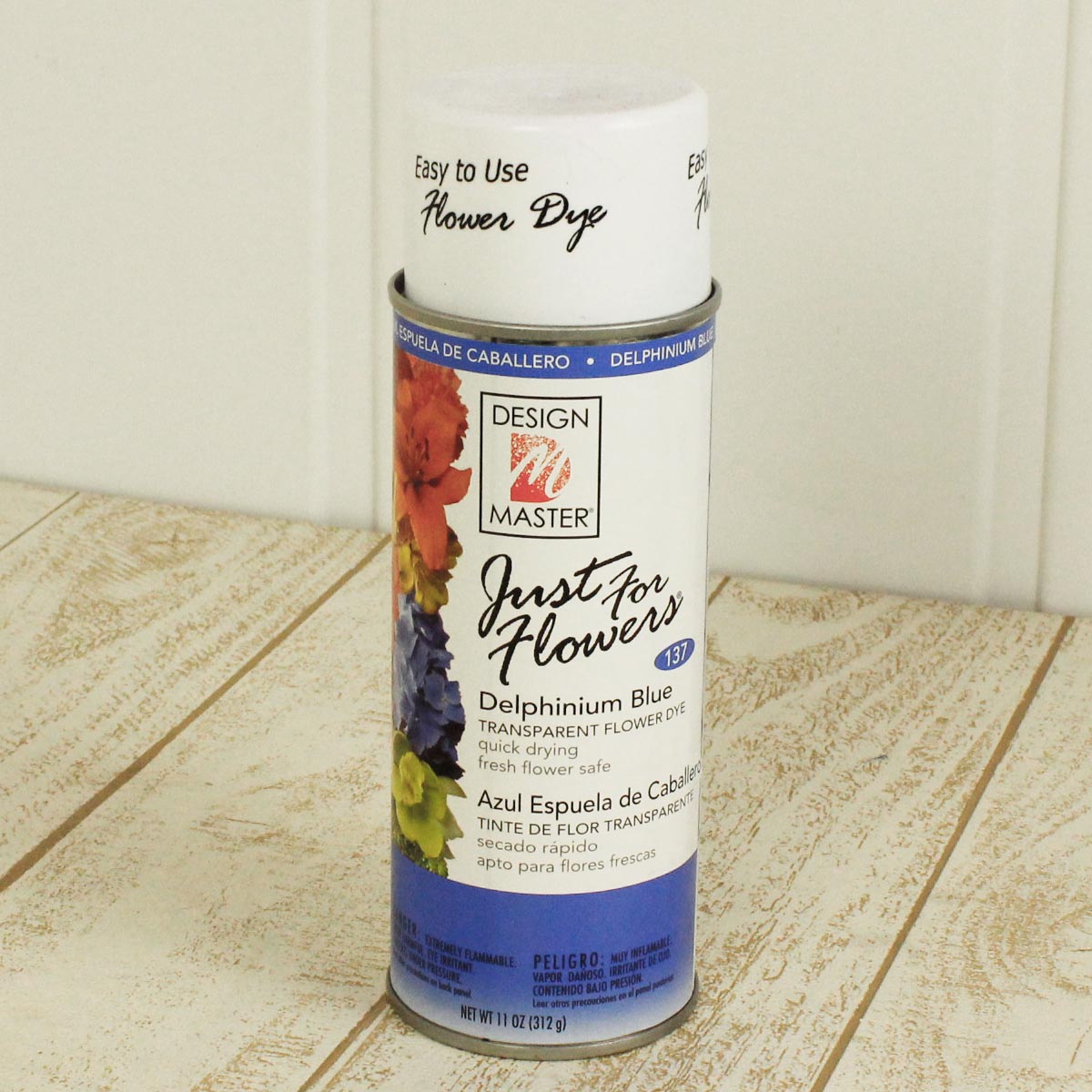 オアシス/Just for flowers(カラースプレー)　デルフィニウムブルー 400ml/137【01】【取寄】 花資材・フローリスト道具 デコレーションパーツ・素材 グリッター、カラースプレー