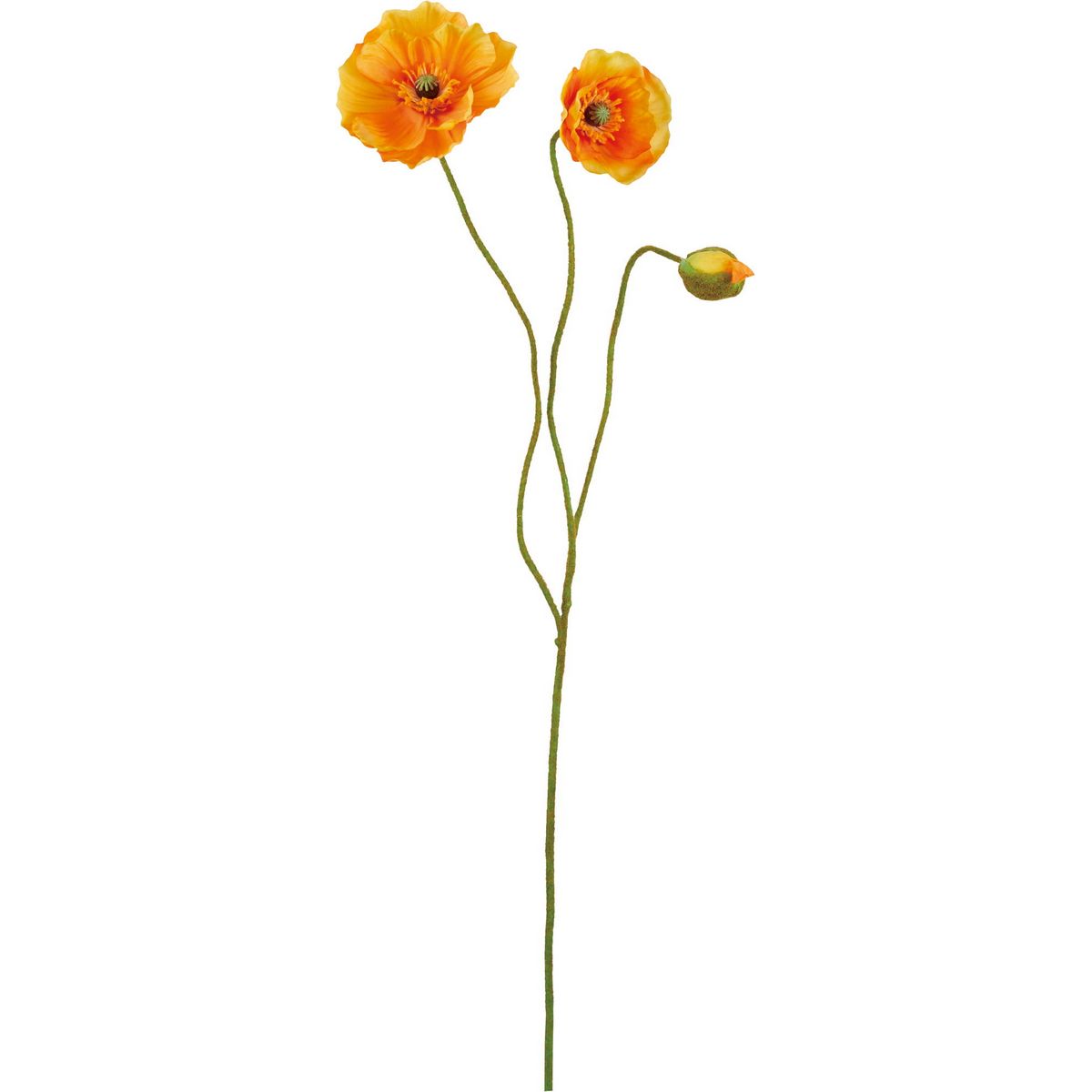 【造花】YDM/ナチュラルポピースプレー オレンジ/FA-7330OR【01】 造花（アーティフィシャルフラワー） 造花 花材「は行」 ポピー