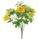 【造花】YDM/ロングローズミックスブッシュ クリームイエロー/FB-2587C/Y【01】 造花(アーティフィシャルフラワー) 造花 花材「は行」 バラ