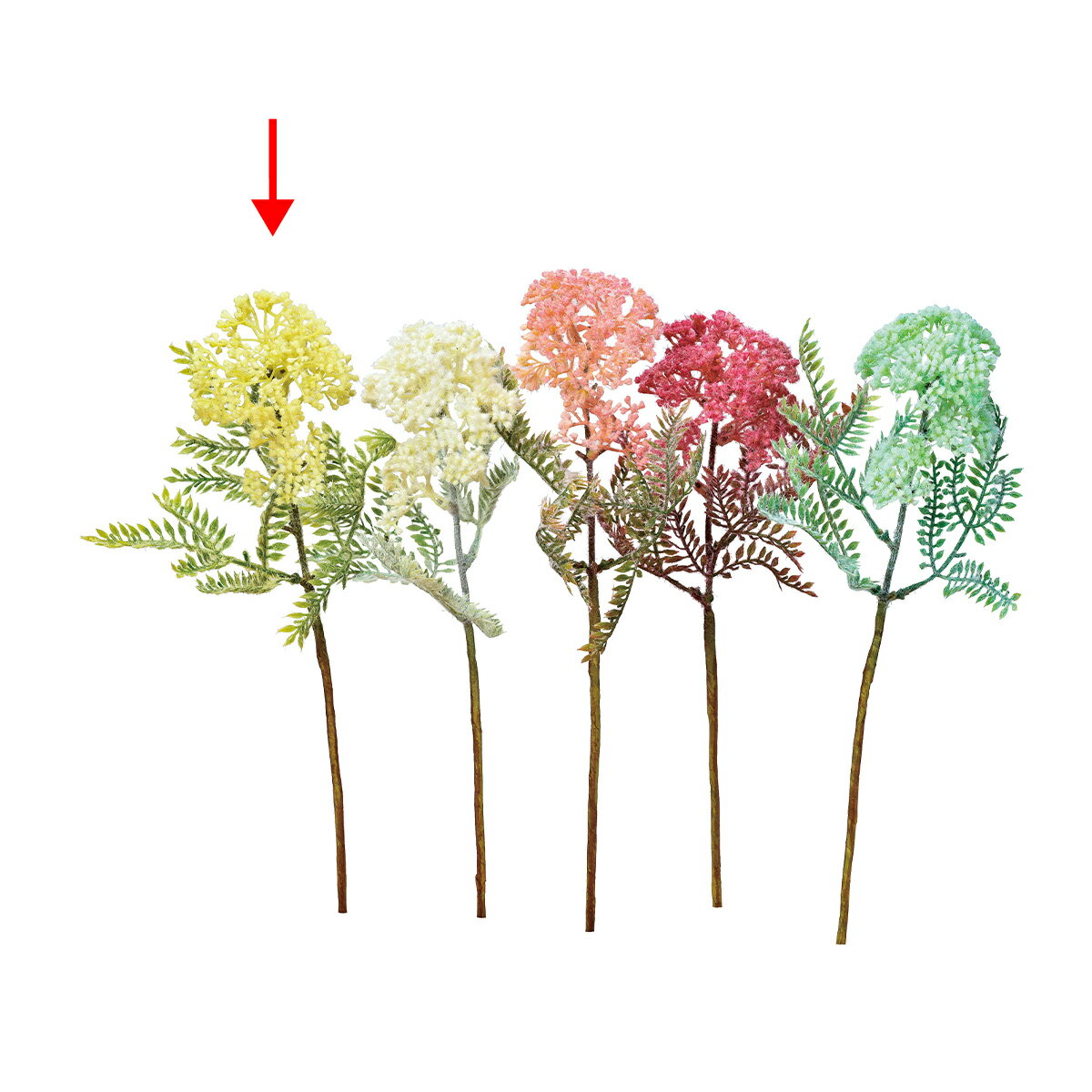 【造花】アスカ/ノコギリソウ イエロー/A-34135-10【01】 造花（アーティフィシャルフラワー） 造花 花..