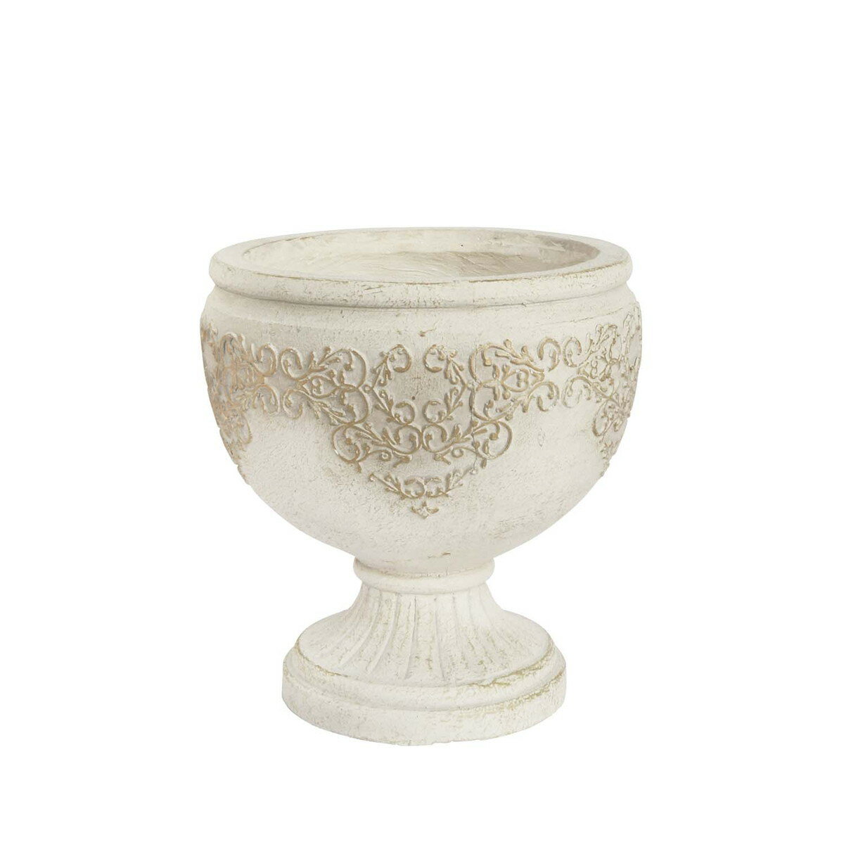 CARNAC/ダマスクラウンドカップA－WH/GFB164WH【01】【取寄】 ガーデニング・園芸用品 植木鉢・フラワーポット グラスファイバー鉢のサムネイル