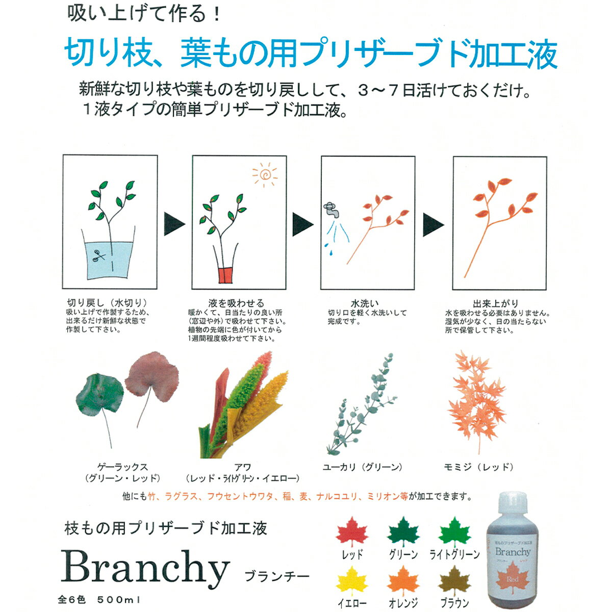 パレス化学/ブランチー500mlグリーン/【01】《花資材・道具ドライ・押し花用資材その他スプレー》