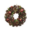 yhCzʂ/Brown Ball & Leaf Wreath M/CGX-340My10zyz[2P] ԊA[X t[[XEԃ[Xi NX}X[X