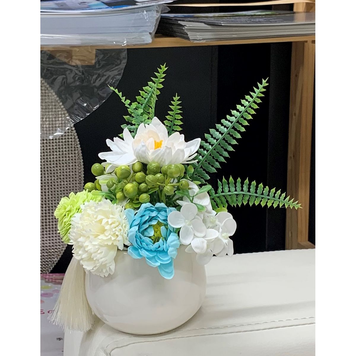 【ソープフラワー】Gracias/お供えソープフラワー ブルー/F-231【01】 プリザーブドフラワー フレグランスソープフラワー ソープフラワー完成品