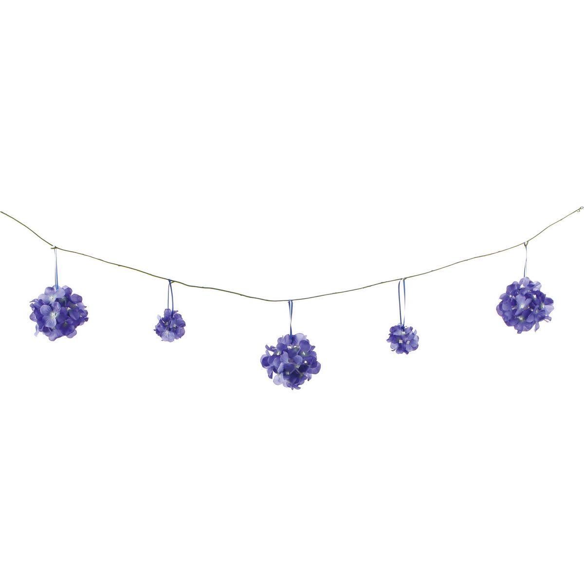 【造花】YDM/120cmポンポンアジサイガーランド パープル/FS-8333-PU【01】 造花（アーティフィシャルフラワー） 造花 花材「あ行」 あじさい（紫陽花）