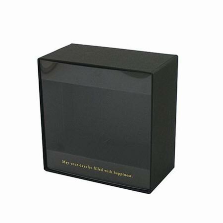 箱話ハコバナ/デザインボックスフレーム120 ハピネスブラック【08】 花器、リース 花器・花瓶 フラワーボックス