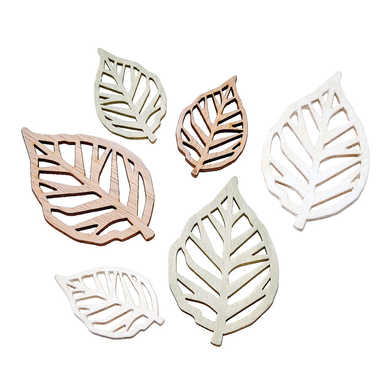 ナチュリーフパーツ 24個 MIX/ZE001082【01】 花資材・フローリスト道具 デコレーションパーツ・素材 ウッドパーツ、ラタンボール