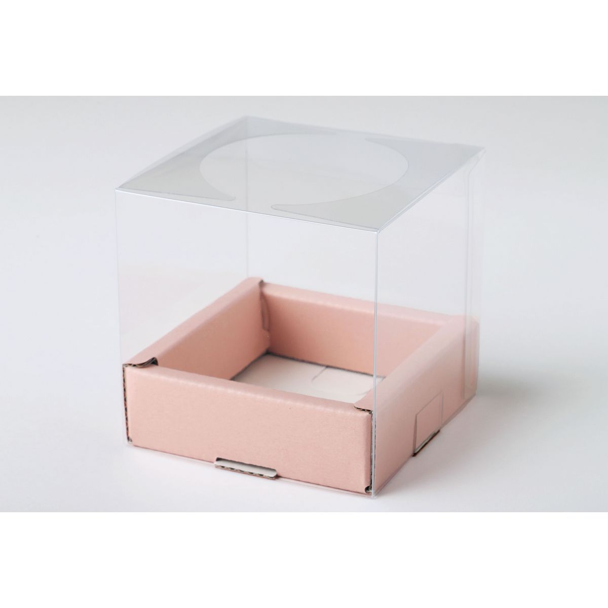 東花/FM キャンディBOX 1セット入り ピンク/87254【01】 ラッピング用品 、梱包資材 ラッピング箱・ギフトボックス クリアケース(ボックス)