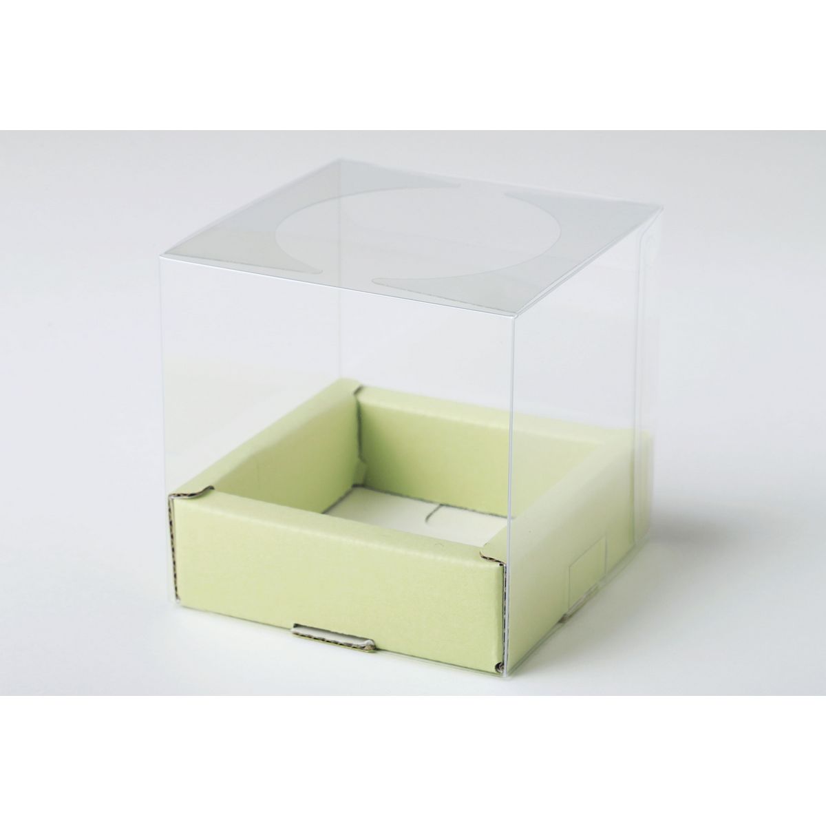 東花/FM キャンディBOX 1セット入り グリーン/87256【01】 ラッピング用品 、梱包資材 ラッピング箱・ギフトボックス クリアケース(ボックス)