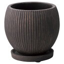 友膳/ボウルポットMB(受皿付)/TL221【01】 ガーデニング・園芸用品 植木鉢・フラワーポット セメント鉢