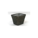 ウメザワ/ PE BR D3.5角 ブラウン/BC-12641【07】 花器、リース 花かご・フラワーバスケット フェイク素材バスケット