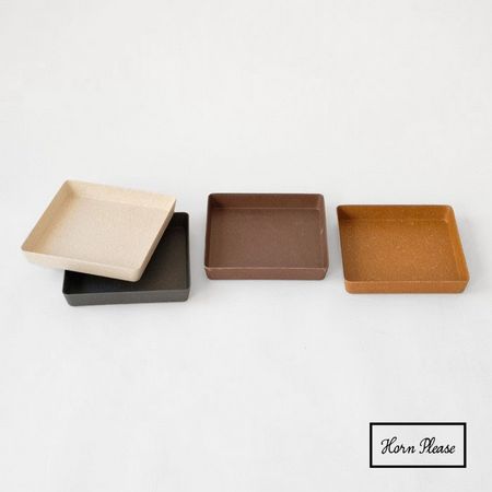 HornPlease/RECYCLE プラントトレー S／4 BAMBOO/107387A【07】【取寄】 ガーデニング 園芸用品 植木鉢 フラワーポット 鉢受け皿