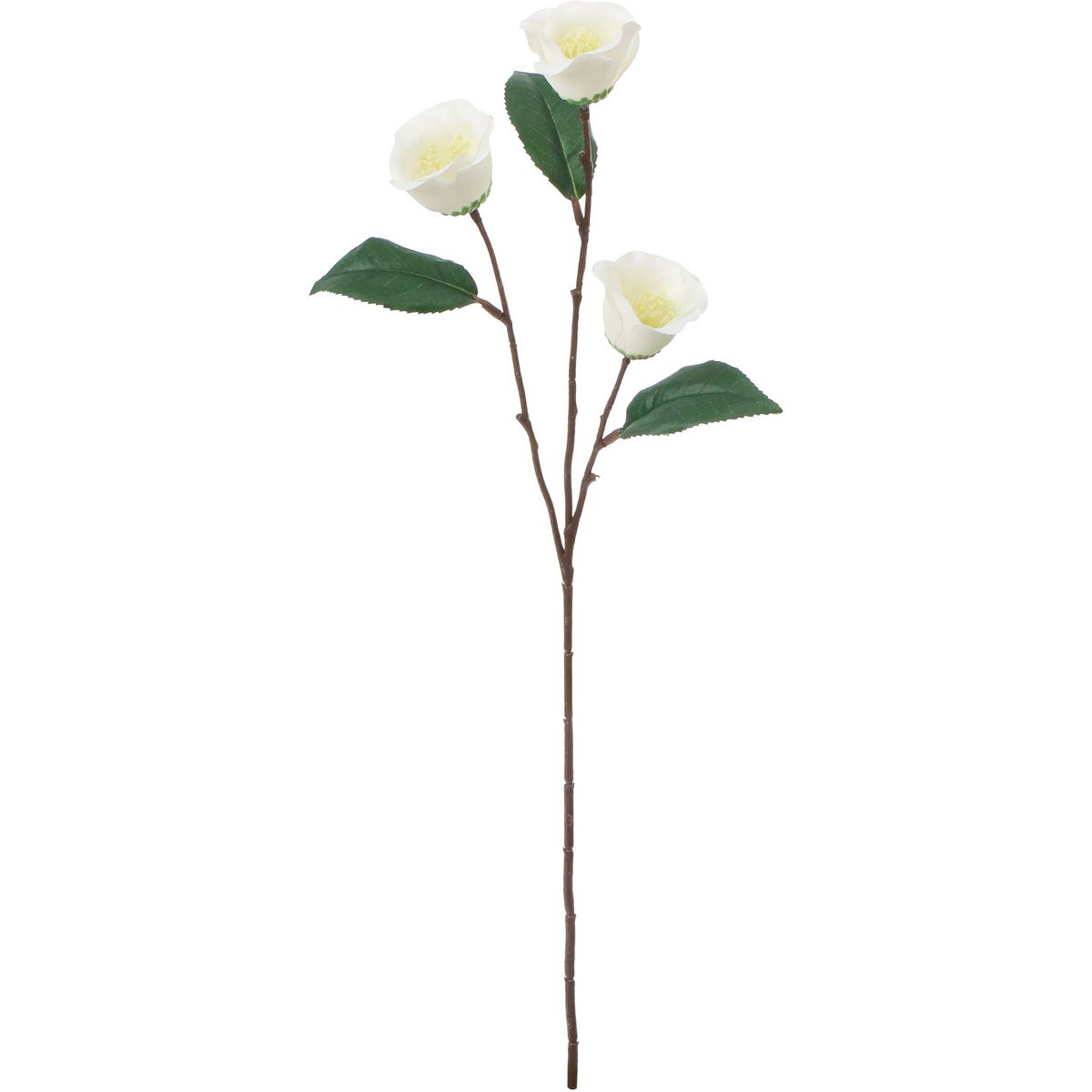 【造花】YDM/サテンツバキ ホワイト/FS-5389-W【01】【取寄】 造花（アーティフィシャルフラワー） 造花 花材「た行」 ツバキ（椿）