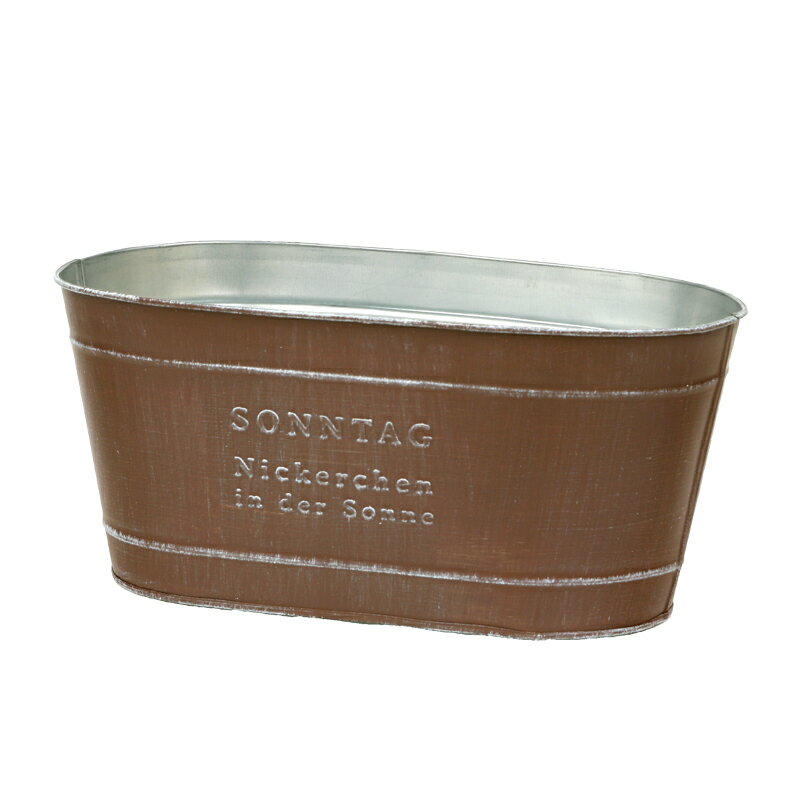 大橋新治商店/31−124 ゾンターク ブラウン D4W【01】 花器、リース 花器・花瓶 ブリキ・アイアン