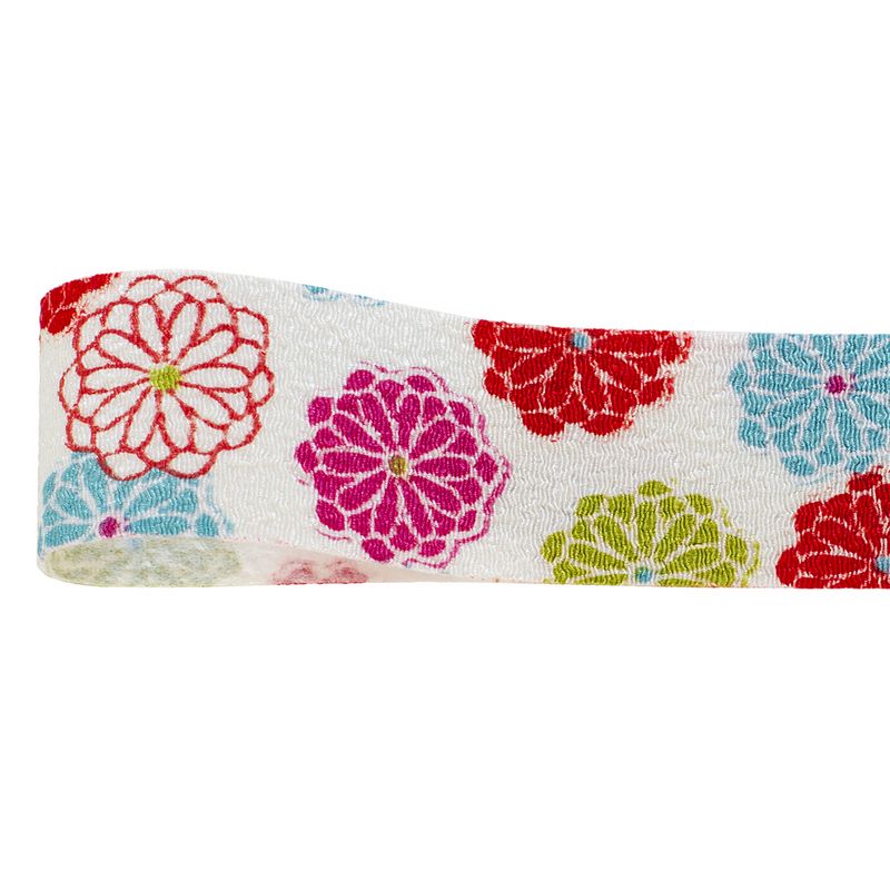 青山リボン/チリメンハナカザリ 25×7/1579-1【01】 リボン デザインリボン 和風デザインリボン