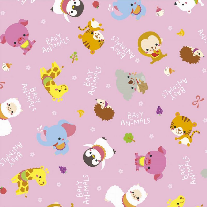 ササガワ/包装紙 ベビーアニマルP 半才判/49-1303【01】 ラッピング用品 、梱包資材 ラッピングペーパー(包装紙) 包装紙(平判)