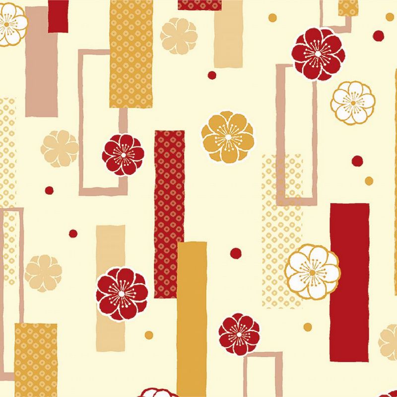 ササガワ/包装紙 梅小町 半才判/49-1721【01】 ラッピング用品 、梱包資材 ラッピングペーパー(包装紙) 包装紙(平判)