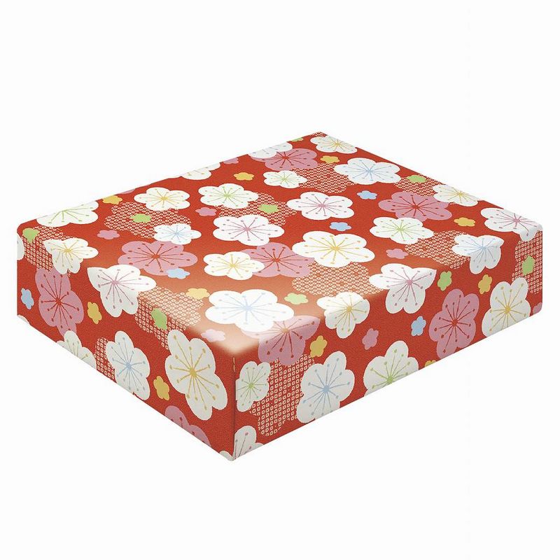ササガワ/包装紙 祝い梅 半才判/49-1722【01】 ラッピング用品 、梱包資材 ラッピングペーパー(包装紙) 包装紙(平判)