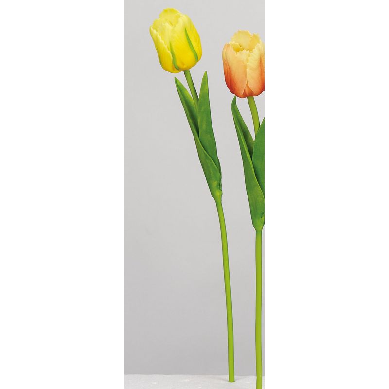 アスカ/チューリップ イエローグリーン/A-34534-10G 造花（アーティフィシャルフラワー） 造花 花材「た行」 チューリップ