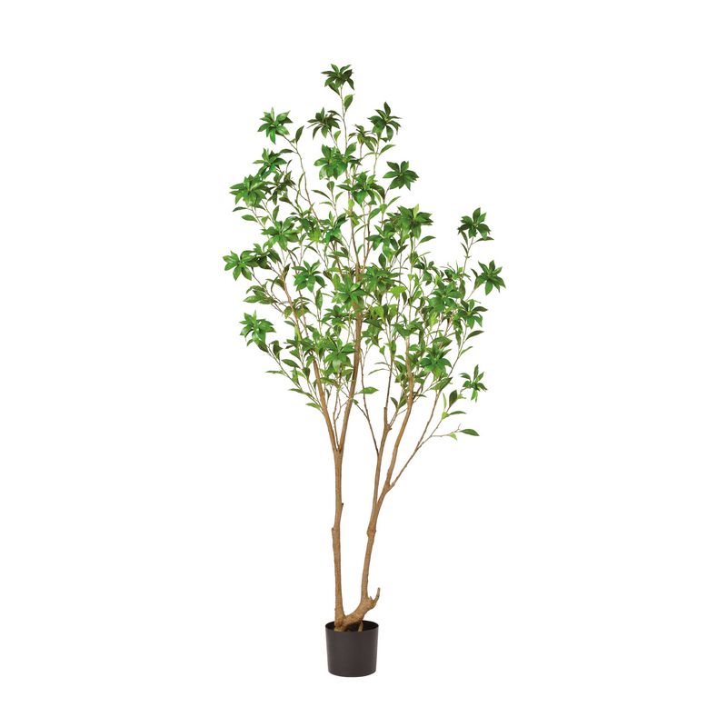 【直送】【人工観葉植物】アスカ/アセビ（ポット付） グリーン ※返品・代引・キャンセル不可/A-51062-5..