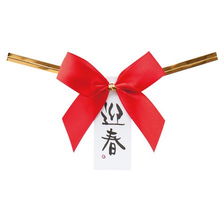 HEADS/迎春ワイヤータイ-1（10個）/GS-YT1【01】 リボン 加工リボン タイ＋リボン