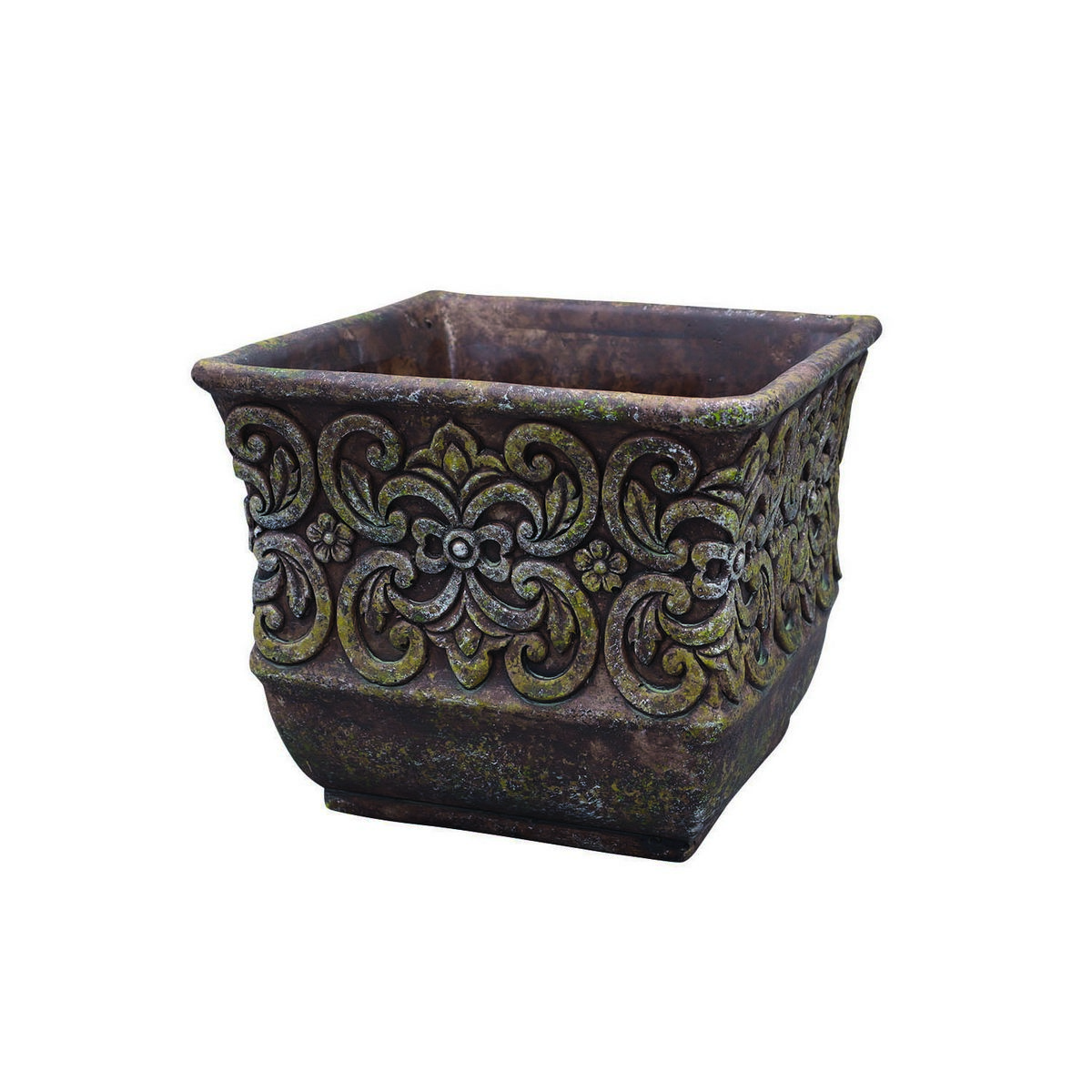 DELLKI/ローブスクエア L－BR/ER45BR【07】【取寄】[2個] ガーデニング用品 ポット・鉢 セメントのサムネイル