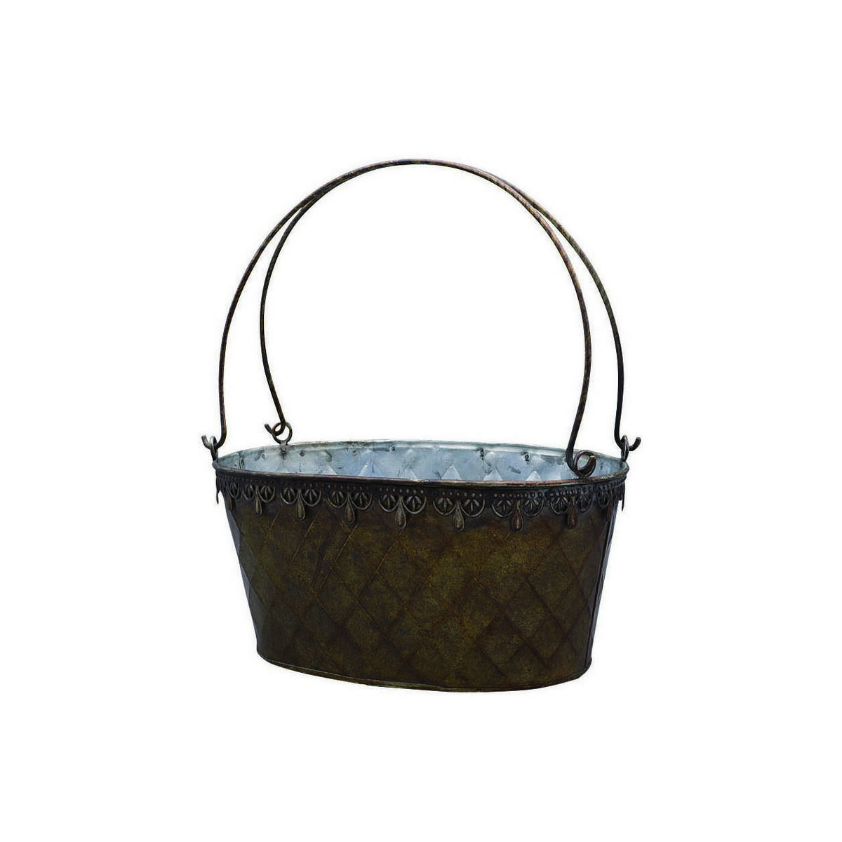 植木鉢 おしゃれ DELLKI/コリエハンドル S−BR/RT06BR【07】[2個] ガーデニング・園芸用品 フラワーポット アイアン・ブリキ鉢のサムネイル