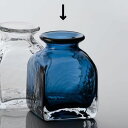 ボブクラフト/800−4B 角ビン・S ブルー【01】 花器、リース 花器・花瓶 ガラス花器(3)