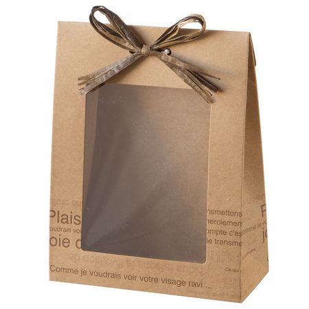 HEADS/カフェオレ窓付ギフトボックス−S（10枚）/CAF-WGBS【01】 ラッピング用品 、梱包資材 ラッピング..