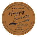 HEADS/ハッピースイーツシール-5/ブラウン(100枚)/HPS-5S【01】 ラッピング用品 、梱包資材 ラッピングシール・メッセージシール メッセージシール