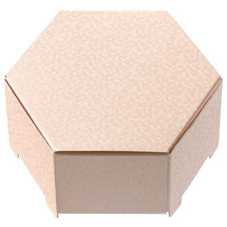 HEADS/きらび六角BOX－M／ピンク（10枚）/KRP-HGM【01】【取寄】 ラッピング用品 、梱包資材 ラッピング箱・ギフトボックス クラフトボックス