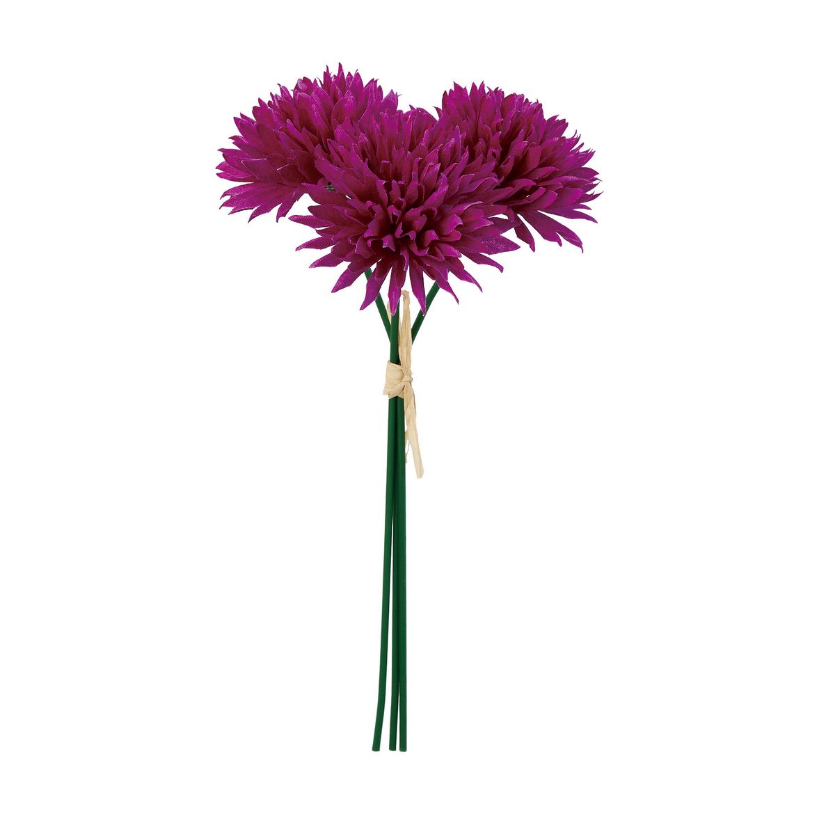 アスカ/和紙風ポンポンマムバンチ(1束3本) #007 パープル/A-73416-7 造花（アーティフィシャルフラワー） 造花 花材「か行」 キク（菊）・ピンポンマム