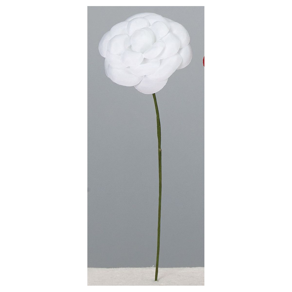 【造花】アスカ/カメリアピック(1袋6本入) #001 ホワイト/A-73419-1【01】 造花（アーティフィシャルフラワー） 造花 花材「た行」 ツバキ（椿）