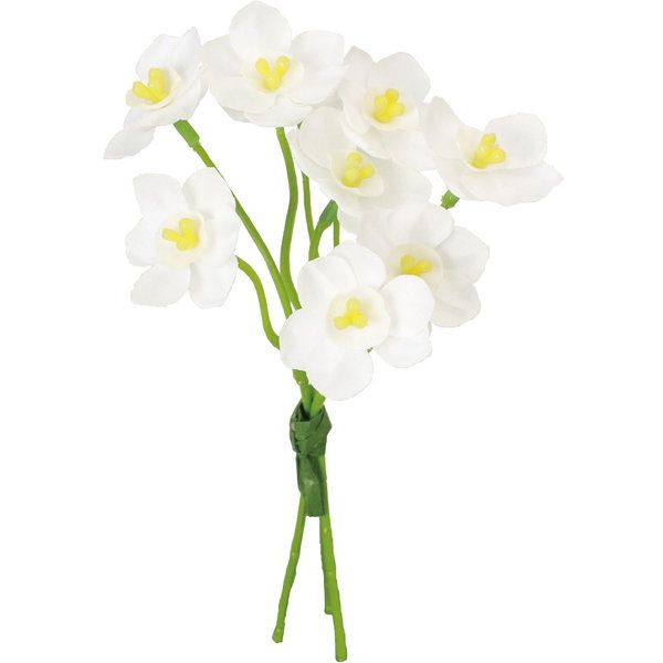 【造花】YDM/水仙ピック×3 ホワイト/FS-5422W【01】 造花（アーティフィシャルフラワー） 造花 花材「さ行」 スイセン（水仙）