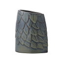 クレイ/UROKO_16L9W20H KUROMIDORI/151-513-840【01】 花器、リース 花器・花瓶 陶器花器