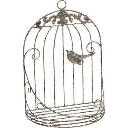 NatureDesigns/鳥かご・バルコニー小 グレイ/44892【01】 花器、リース 花器・花瓶 ワイヤー花器