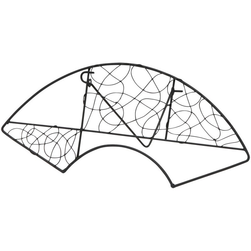 NatureDesigns/ワイヤーフラット扇・小 ブラック/40393【01】[4個] 花器、リース フラワースタンド そ..