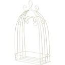 NatureDesigns/ガーデン鳥かご大 40447 ホワイト【01】 花器、リース 花器・花瓶 ワイヤー花器