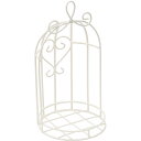 NatureDesigns/イングリッシュ鳥かご・小 ホワイト/40456【01】 花器、リース 花器・花瓶 ワイヤー花器