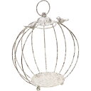 NatureDesigns/鳥かご・ボール大 グレイ/45548【01】 花器、リース 花器・花瓶 ワイヤー花器