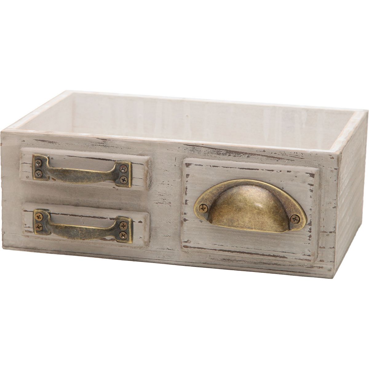 NatureDesigns/チェスト・レクト大 45587 グレイ【01】[2個] 花器、リース 花器・花瓶 木製花器