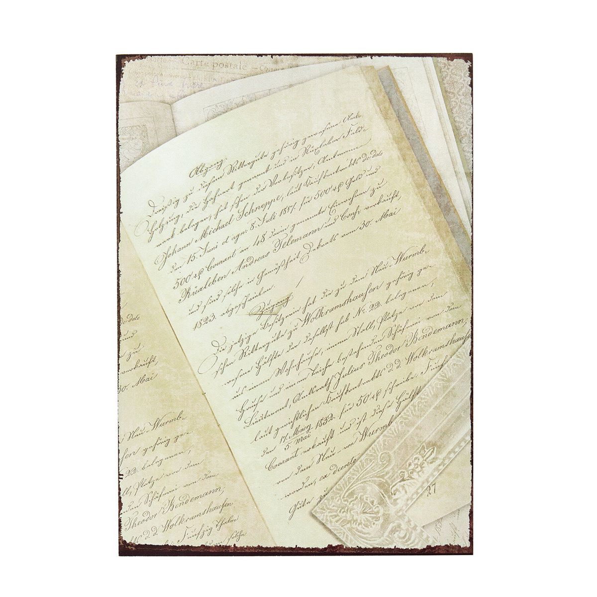 アンティークフレームL 洋書柄/ZE008303【01】 花器、リース 花器・花瓶 フラワーフレーム