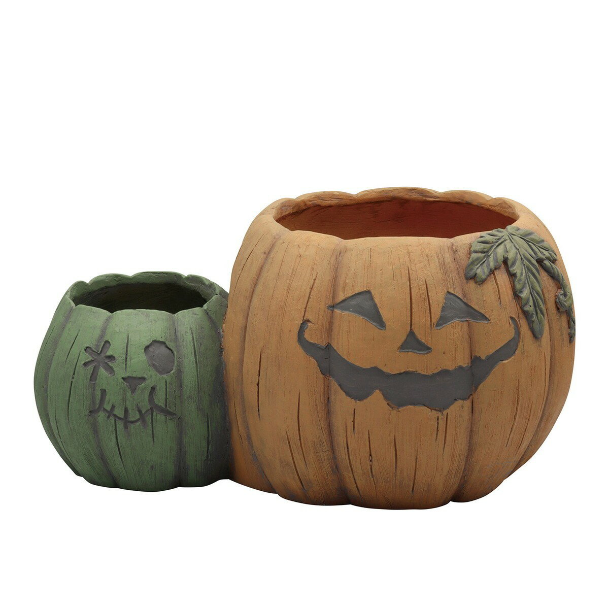 CARNAC/ジャックオーランタンE－GR グリーン×オレンジ/GFBHW04GR【01】【取寄】 ガーデニング用品 ポット・鉢 セメントのサムネイル