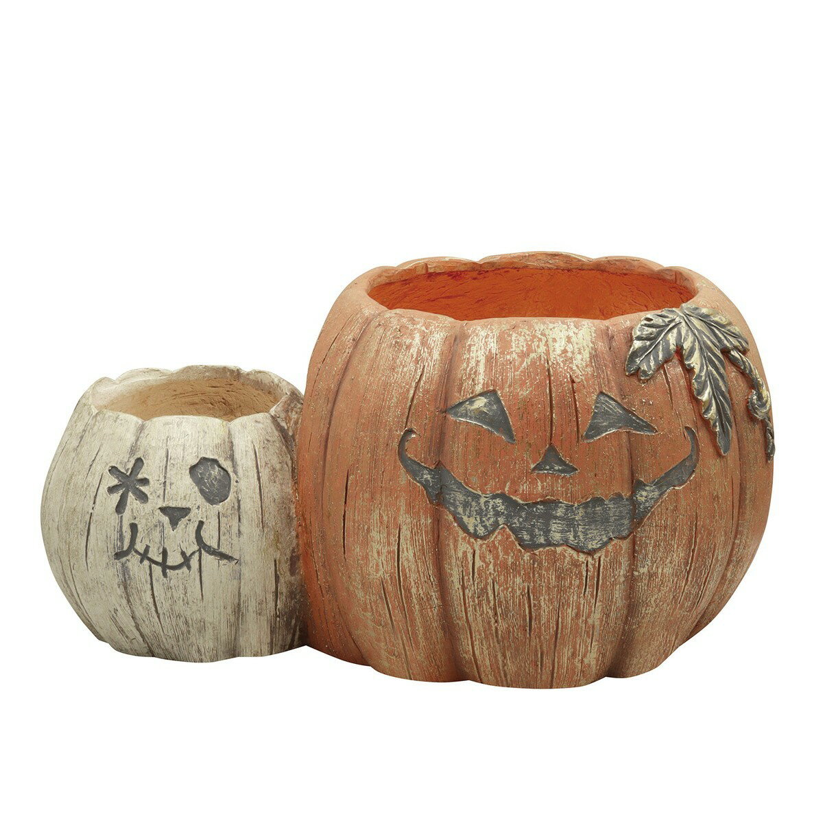 CARNAC/ジャックオーランタンE－IV アイボリー×オレンジ/GFBHW04IV【01】【取寄】 ガーデニング用品 ポット・鉢 セメントのサムネイル